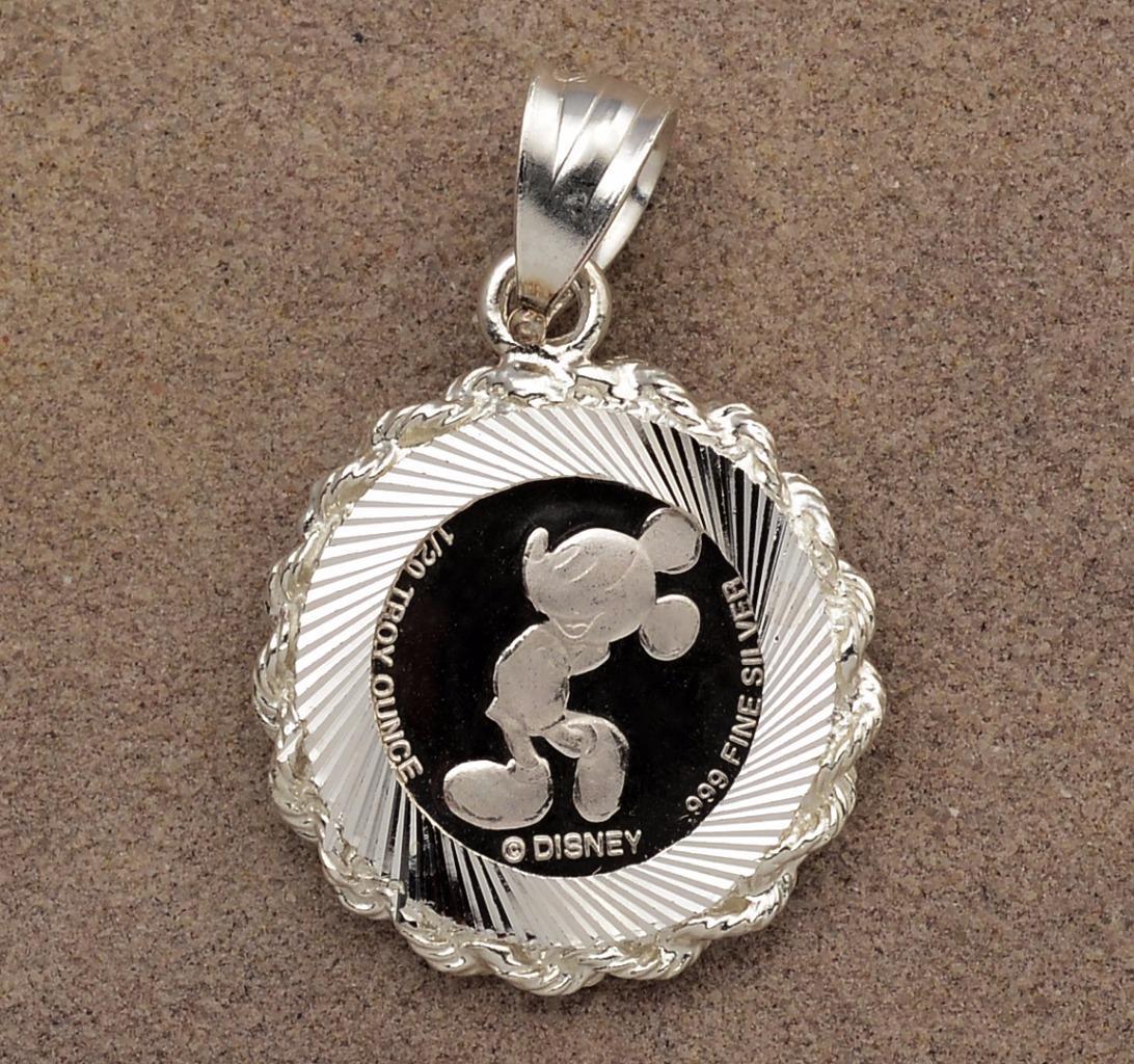 アクセサリー Mickey Mouse/Vintage Silver Coin PD 1991 SILVER COIN- DISNEY MICKEY CELEBRATES AMERICA'S 215th