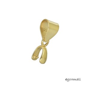 Authentic 18kt Gold Plated Sterling Silver Pinch Bail Clip Pendant Clasp Slider #99477