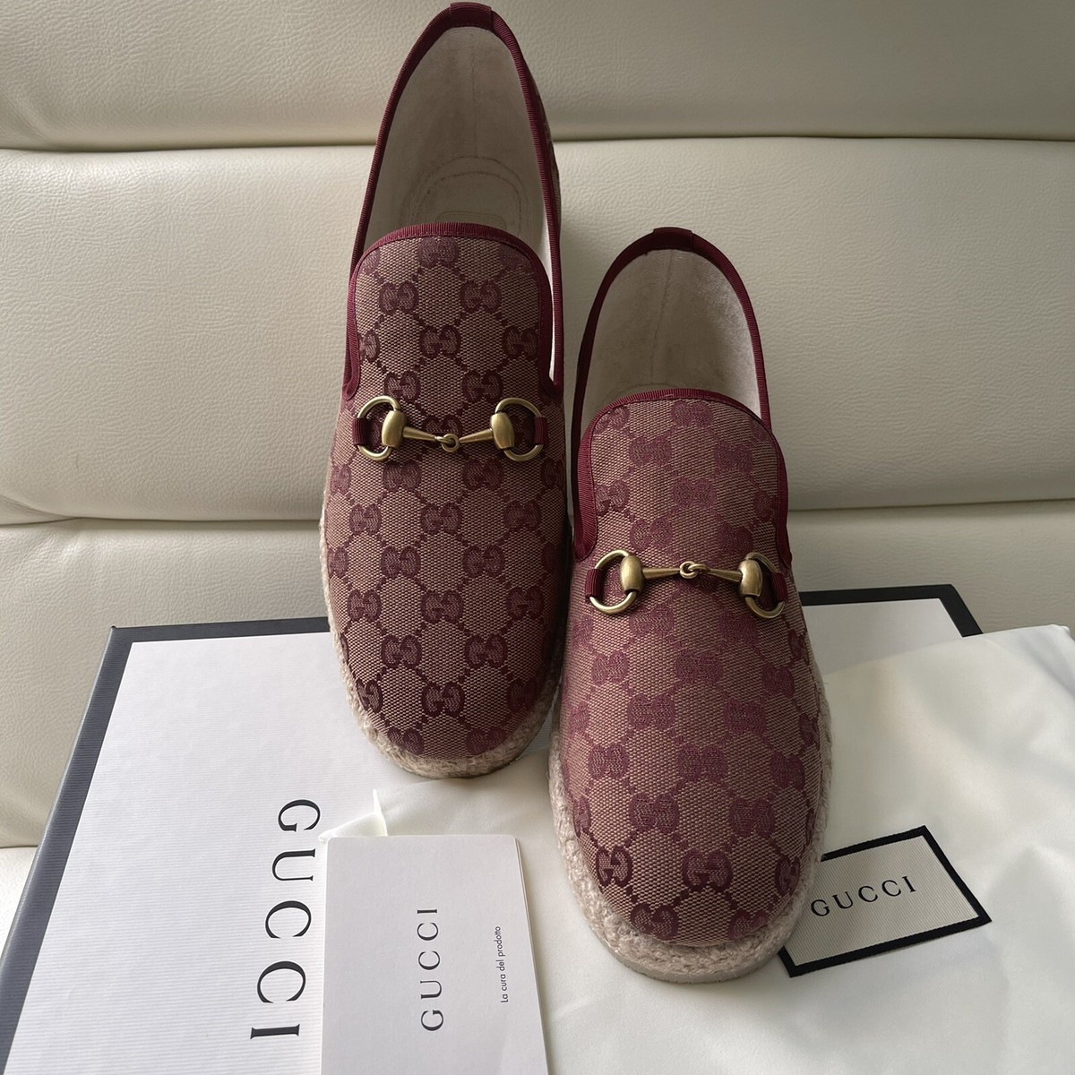 NIB $790 Gucci Men GG Monogram Sneakers Loafer Shoes Brown 9  display picture 2