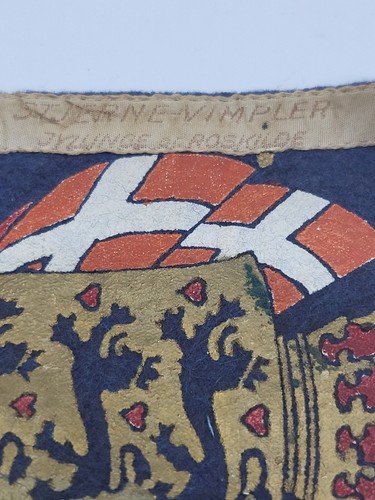 Vtg Felt Pennant Danmark Dansk Rigsvaben St Jerne Vimpler feat flags griffins - 第 5/10 張圖片