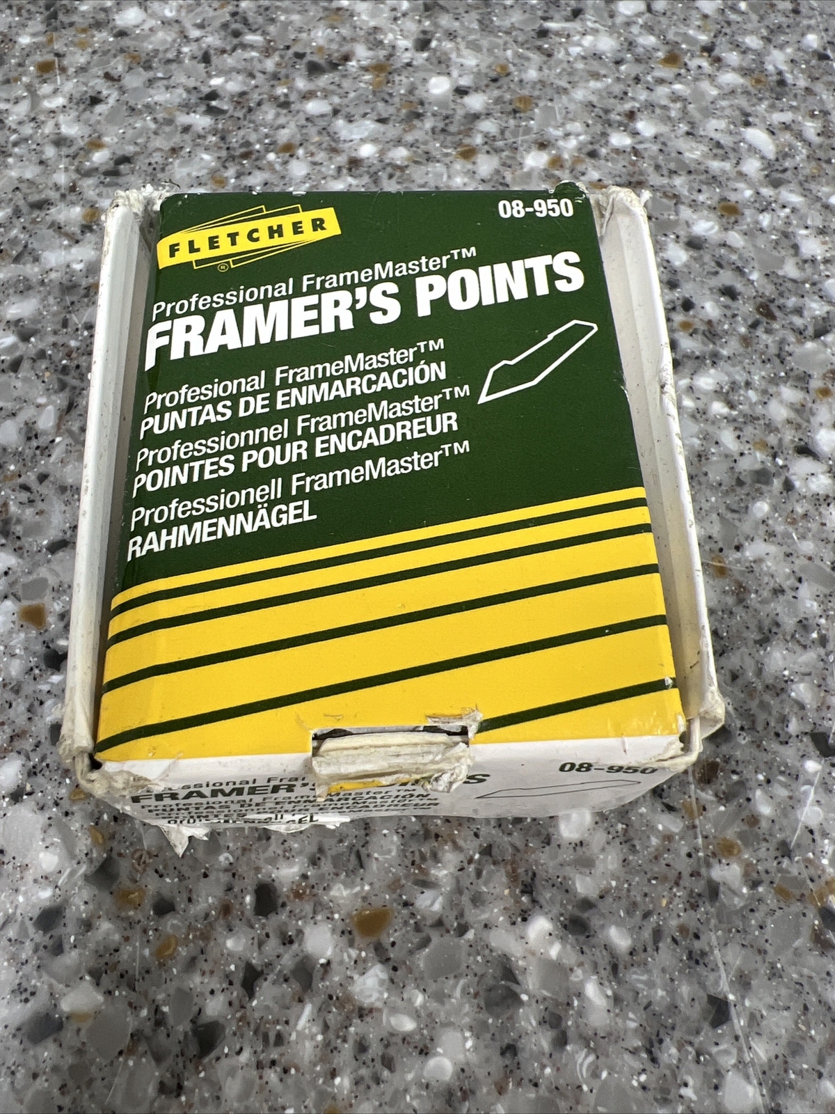 Fletcher-Terry Framing Points 3000pk + Gloves – Professional Glazing Points For Window Repair & Picture Framing