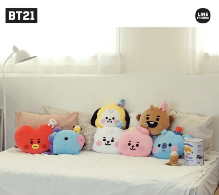 BTS BT21 COOKY Shooky Sitting Cushion Plush Line Friends