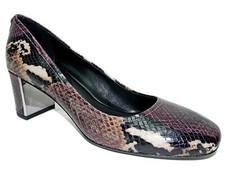 Donald J Pliner Women's Corin Painted Leather Snake Pump Plum Size 10 M