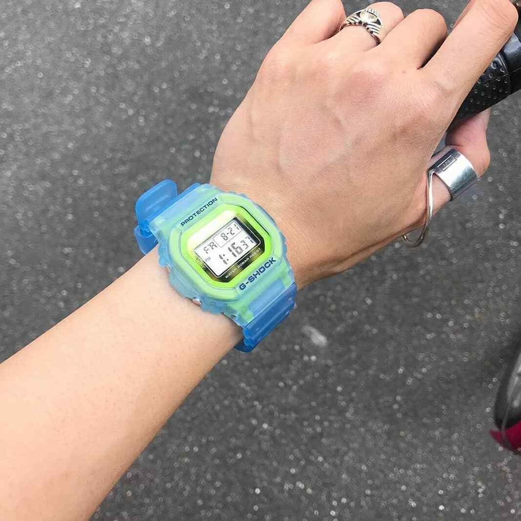 Casio G-Shock DW-5600LS-2D Semi-transparent Band Blue Casio G-Shock DW-5600LS-2D Semi-transparent Band Blue