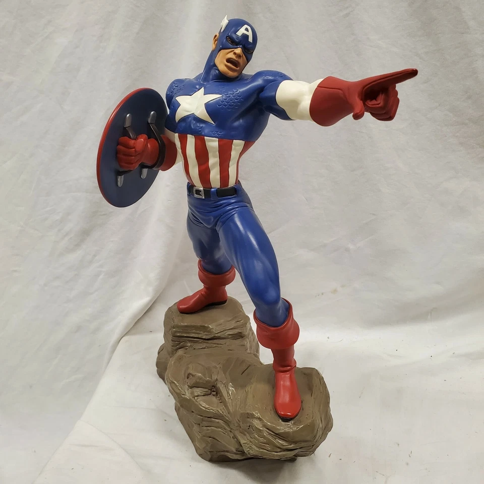 HÉROE DURO CAPITÁN AMÉRICA 15" ESTATUA MARVEL LOS VENGADORES BUSTO FIGURA Hulk Foto 2 de 4