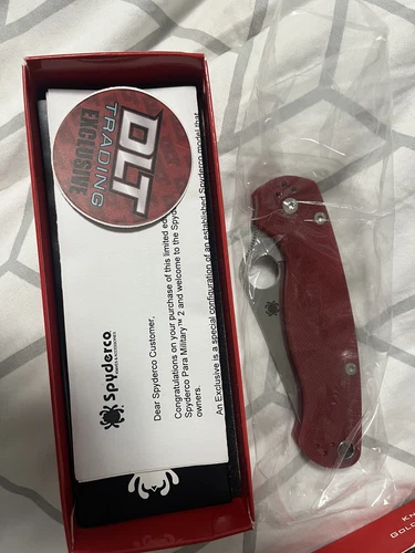Spyderco M390 C81GPRD2 Paramilitary 2 Pocketknife - Red