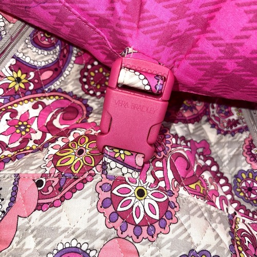 Vera Bradley Purple, Pink and Gray Messenger Bag Crossbody Fall 2012 EUC - Picture 4 of 11