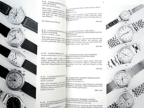 Hochwertige Armbanduhren Taschenuhren Wecker Katalog CHRISTIE'S New York 1987 - Bild 7 von 11