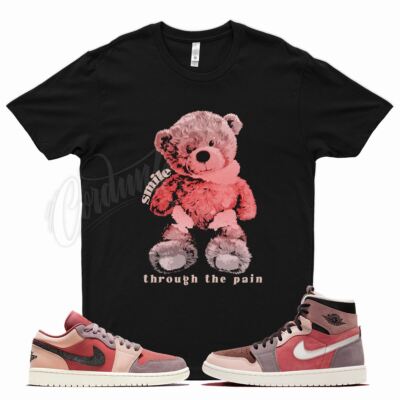 Black SMILE T Shirt for J1 1 High Zoom Air CMFT Canyon Rust Low Bacon