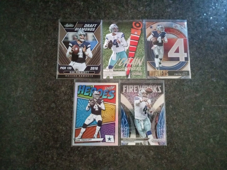 Dak Prescott Lot 68 Cards, Prizms Parallels Inserts And Base Plus Two
