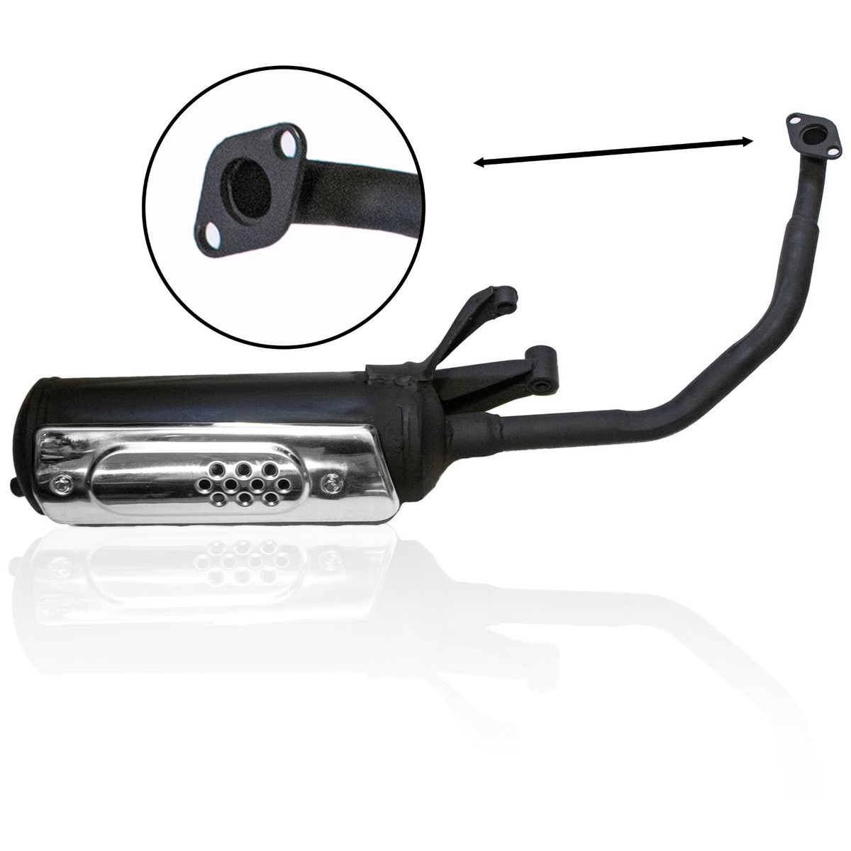 小物 PIGALLE SHAGGY MUFFLER Bicycle Engine Chrome Exhaust Poo-Poo Muffler | BikeBerry