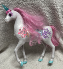 BARBIE Doll DREAMTOPIA LIGHT UP  SOUNDS UNICORN HORSE ANIMAL TOY Pet pre-owned