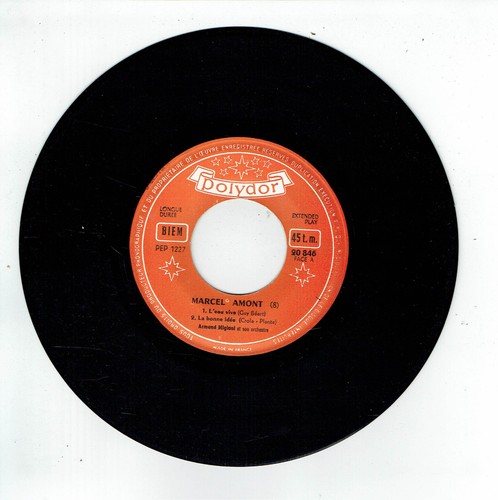 Marcel AMONT Vinyle 45T EP 7" L'EAU VIVE - DANS LE MEME SABOT - POLYDOR 20846 - Picture 2 of 3