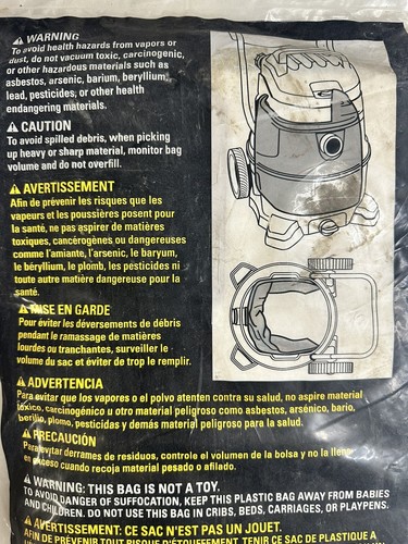 RIGID (2) High Efficiency Dry Pick-up Dust Bags 12-16 U.S Gallon Vacuum Bags NEW - Picture 5 of 6