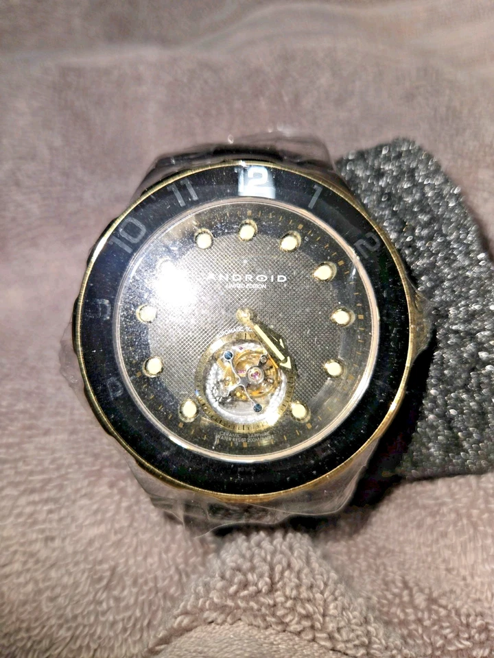 ANDROID Men's AD650 Hercules Tourbillon Automatic Black Ceramic Watch 2/500 NIB! - Image 2 of 4