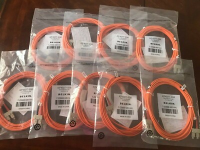 Belkin A2F40277-05M Duplex Fiber Optic Cable SC/SC 50/125 5 Meter - Lot of 9