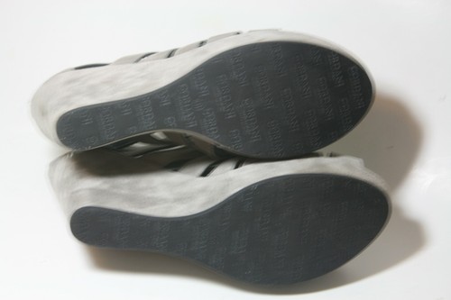 CORDANI SHOES ELECTRA PLATFORM WEDGE SANDAL BOOTIES GRAY SUEDE BACK ZIP 40 ITALY - Picture 12 of 12