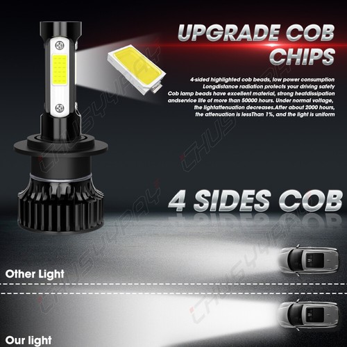 H7 H7 H11 6X 6000K White LED Headlight Fog Light Bulbs For Mini Cooper 2003-2007 - Picture 7 of 20
