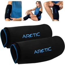 Two Pack | Elbow Ice Pack Wrap & Knee Ice Pack Wrap - Ice Sleeves, Reusable G...
