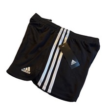 NWT ADIDAS DriFit Performance Short Girl  s MEDIUM 10-12 Black Mesh Athletic