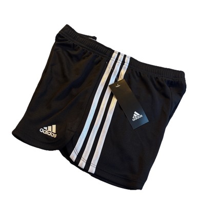 NWT ADIDAS DriFit Performance Short Girl s MEDIUM 10-12 Black Mesh Athletic