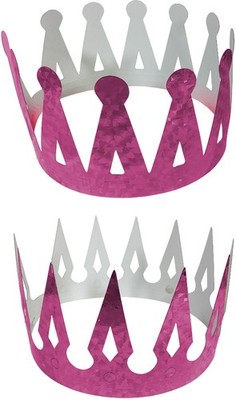 Renaissance Medieval Fantasy King Set Of 12 Purple Crowns Costume Accessory