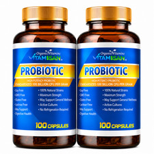 Probiotic 100 Billion CFU 200 Capsules Gut  Immune Support Digestive Health Sup