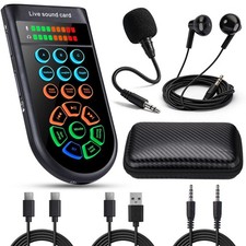 M300 Small Handheld Sound Card Set for Beginner Singing  Live Streaming, Voi...