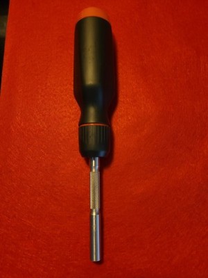 LTT Linus Tech Tips Multi-Bit Black Orange Silver Shaft Ratcheting Screwdriver