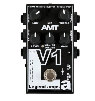 AMT Electronics V1 Guitar Preamp Pedal   Legend Amps Series   VOX Style Cab Sim 