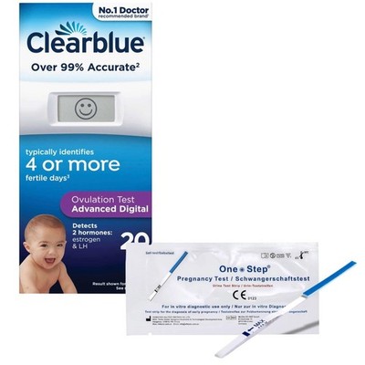 Clearblue Digitaler Ovulationstest Advanced Dual Hormon Indikator + Schwangerschaftssets