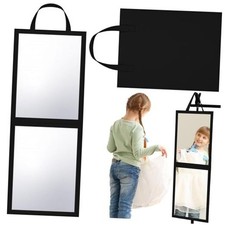 Travel Hanging Mirror Full Length for Dance Bag 33. 5 x 13. 4 Inch Black