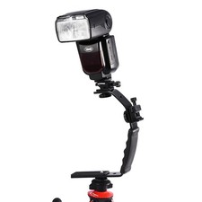 L-Shaped Flash Bracket Hot Shoe Mount For Flashlight DV Camcorder 120/ TG Fit