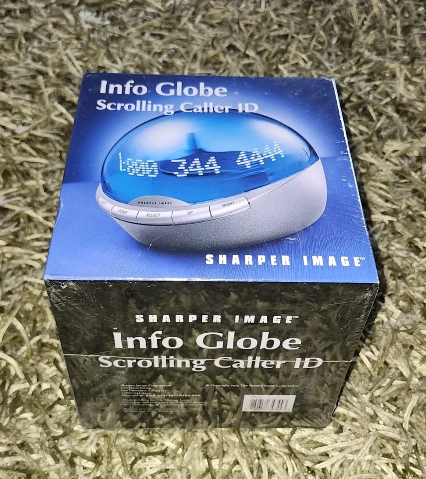 Sharper Image Info Globe Scrolling Caller ID W1701 New Sealed - Image 2 of 4