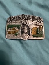 JACK DANIELS OLD TIME TENNESSEE WHISKEY BELT BUCKLE VTG. 1989 ARROYO GRANDE CO