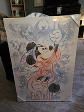 Disney Studio Collection Fantasia Mickey Mouse Art Print Canvas New Sealed NWT