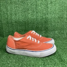 G.H. Bass & Co Ben II Orange Canvas Men Boat Shoes Sneakers SZ 10.5 M US