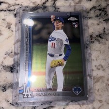 Roki Sasaki 2025 Topps Chrome #217 RC Rookie Los Angeles Dodgers