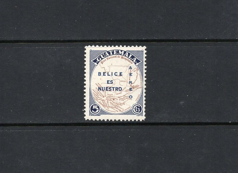 T0120  Guatemala  1959  maps,  claims on British Honduras  OVERPRINTED  1v.  MNH