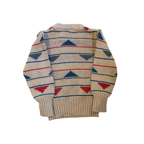 Vintage 80s Just 4 Kids Baby Sweater Sz S Made in Romania Geometric Triangle - Picture 3 of 5