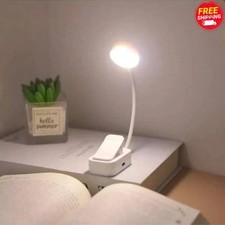 Rechargeable Book Light LED Reading Lamp USB-C Clip-On Flexible Desk Light