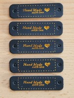 NäHen Diy 5 Pu-Leder Label Schwarz Gold * Handmade * Etiketten * Taschen * 55X15