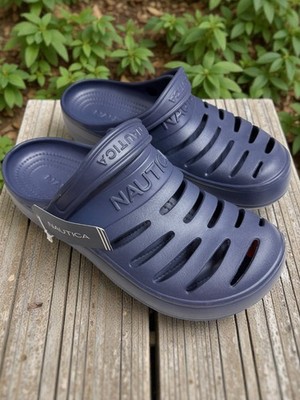 Men's Nautica KM3391 River Edge Navy Clogs Size 11 New With Tags
