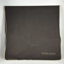 Ethan Allen Silverware Holder Cloth Cover Flatware Drawer 16.25”x15”x2” Brown