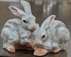 VINTAGE Tay Italy Pair of White Rabbits Figurine by Giuseppe Tagliariol — photo 1
