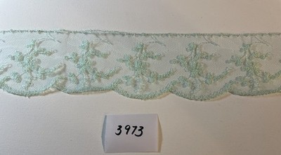 Mint Green Chantilly Lace Trim-2-5/8'' Wide x 2 yards long -Stock #3973