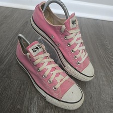 Converse All Star Low Top Pink Canvas Sneakers Y2K Womens 7 Mens 5 Chuck Taylor