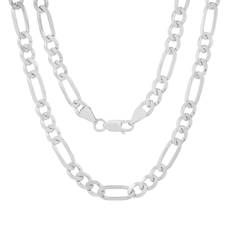 Толстаятяжелая мужская итальянская серебряная цепочка Фигаро от Кайли Харпер - 22-24 35390₽