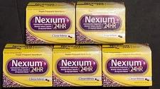 Nexium 24HR Treats Frequent Heartburn Clear Minis 42 Capsules 5 Boxes 1/2027+