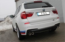 FOX Sportauspuff BMW X3 F25, 28i 35i, Bj. ab 2010, Endrohr 2x90mm re/li